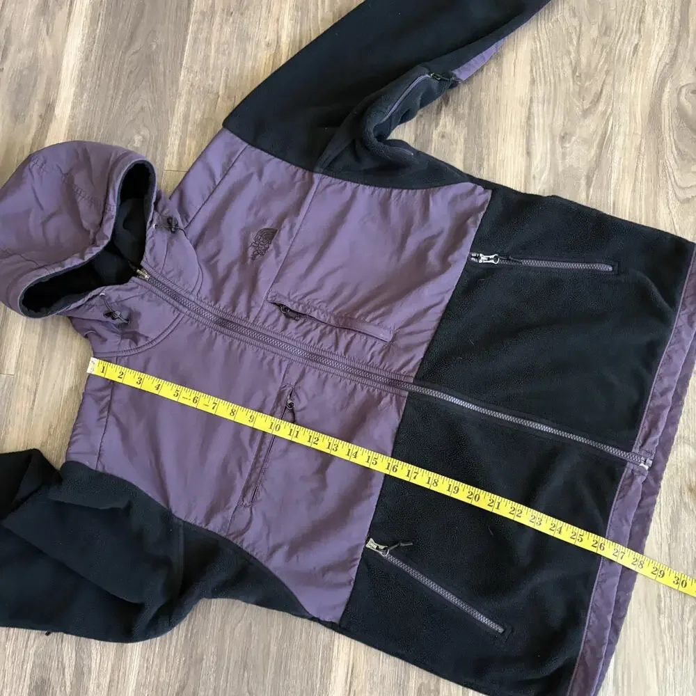 Vintage The North Face Hooded Denali Jacket Men's Size L Purple Black Fleece